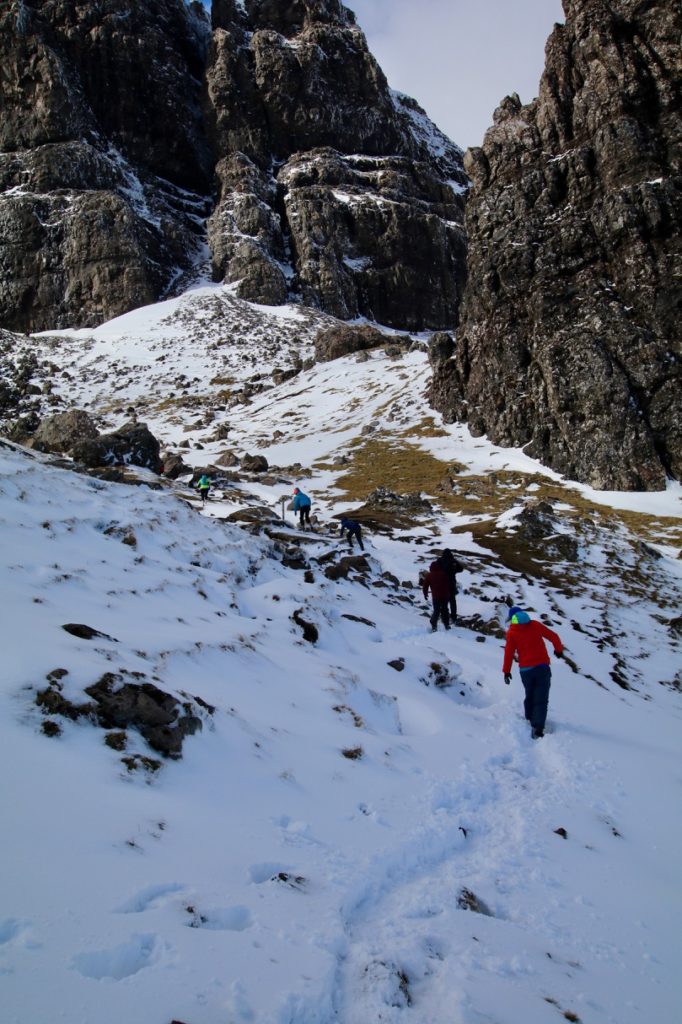 Hiking the Old Man of Storr on Skye in the snow!
