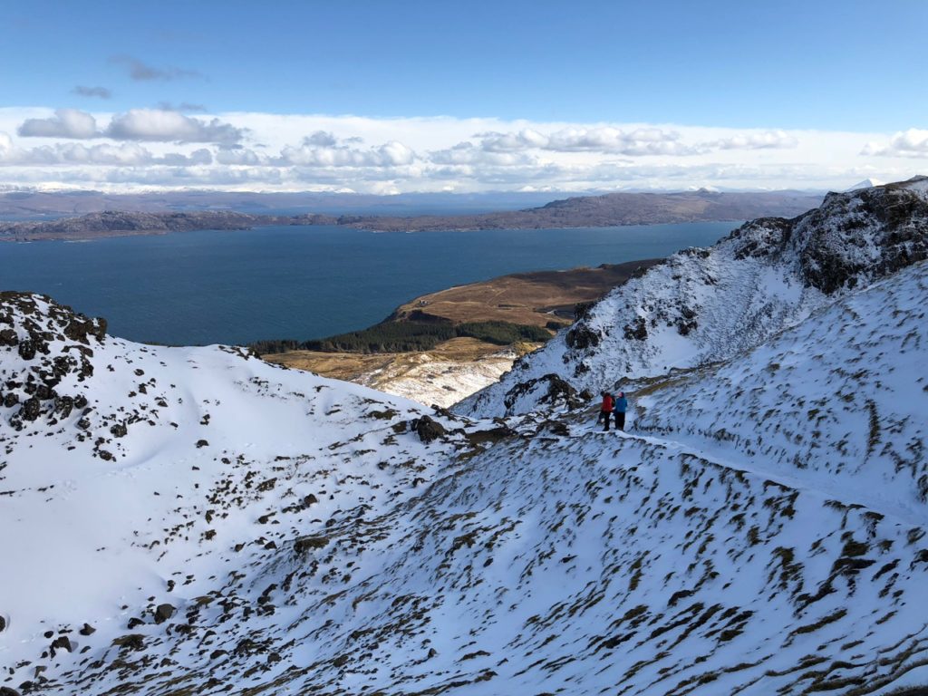 Hiking the Old Man of Storr on Skye in the snow!