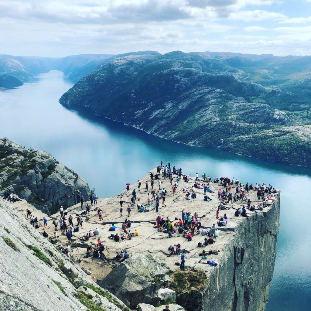 Preikestolen or Pulpit Rock near Stavanger in Norway