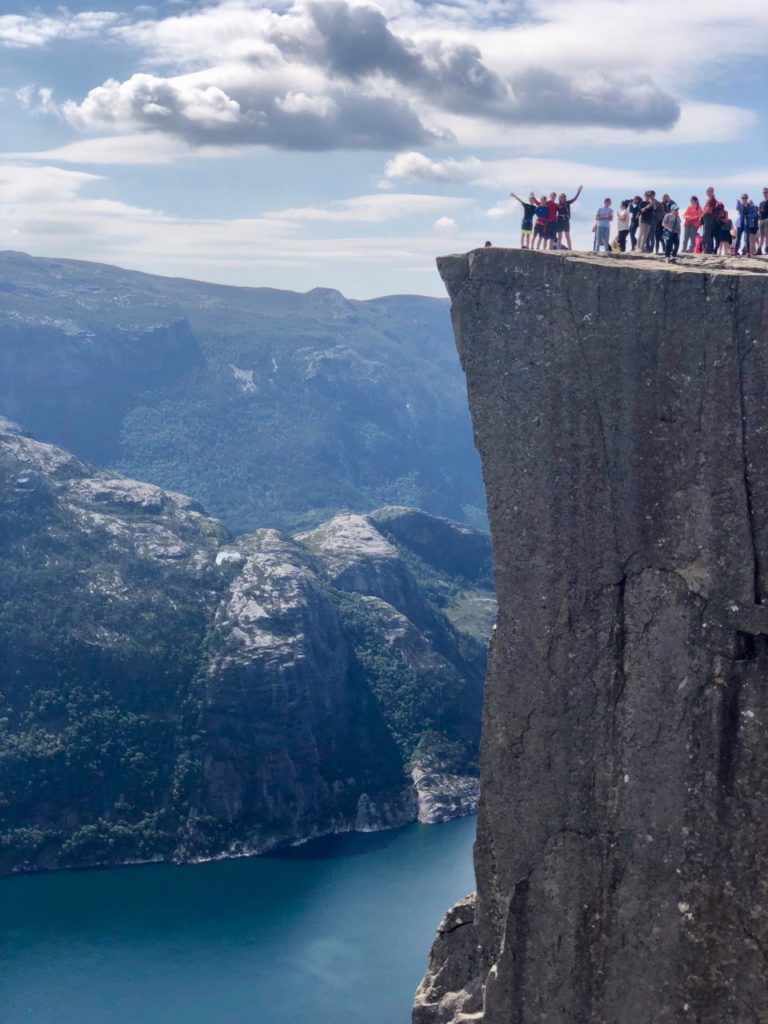 Hiking to Pulpit Rock in Norway