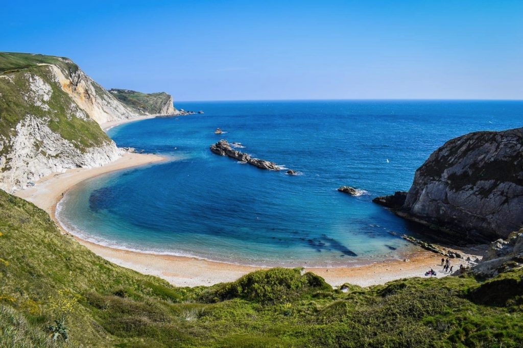 Man O'War Bay seen while hiking the Jurassic Coast