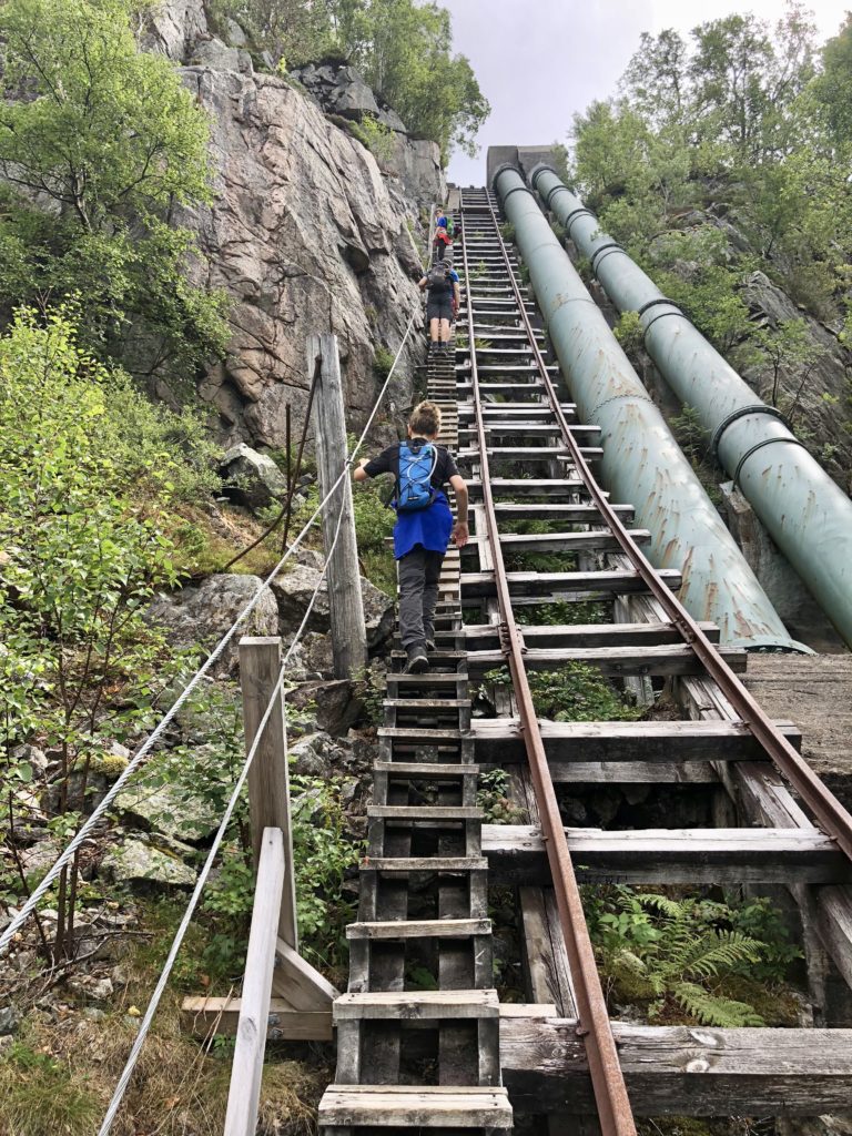 Hiking Florli 4444, near Stavanger in Norway