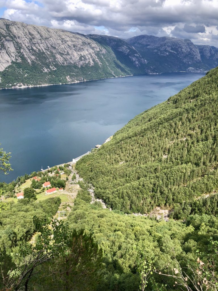 The tiny village of Florli on Lysefjord
