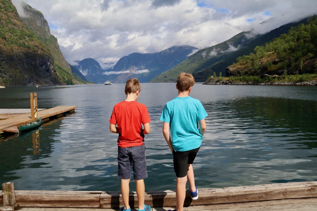 The view from the Flam Marina & Apartments