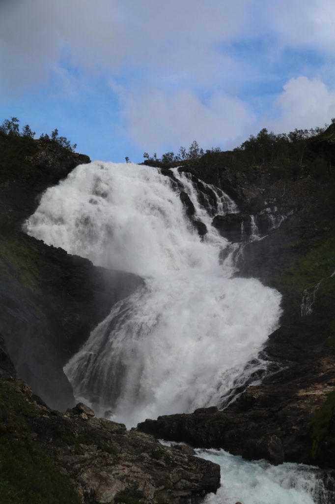 Kjosfossen waterfall on the Flamsbana Railway