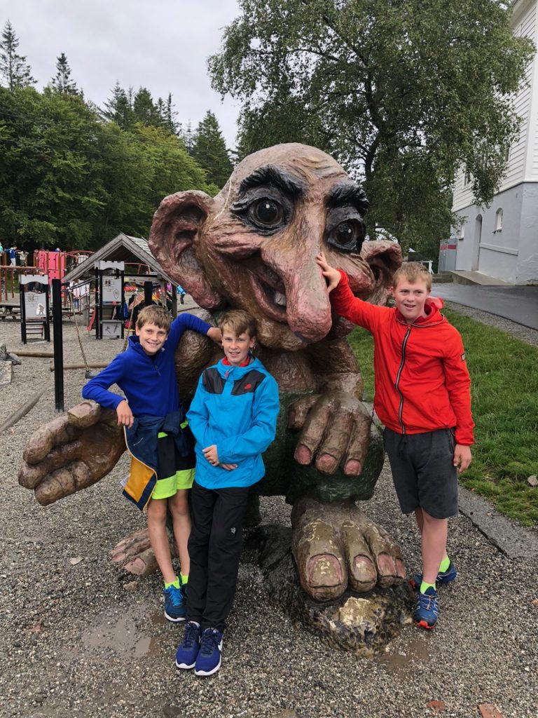 A giant troll on Mt Floyen in Bergen