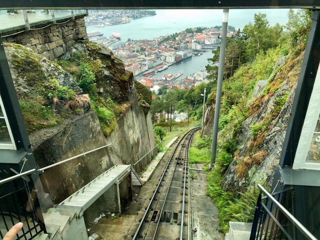 Riding the Floibanen Funicular in Bergen