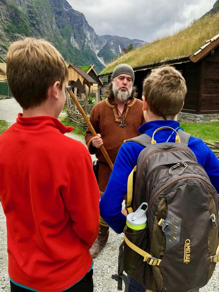 Learning about the Vikings at the Viking Valley in Gudvangen