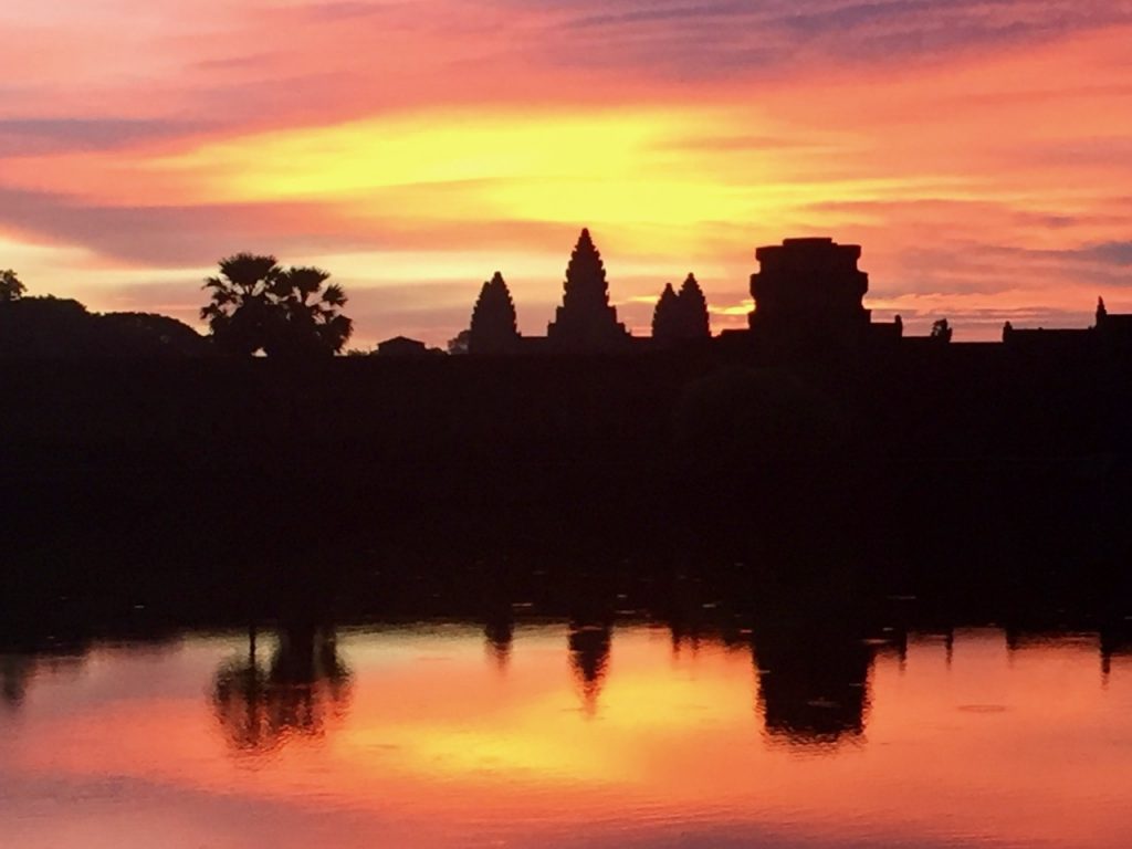 Angkor Wat in Cambodia at sunrise