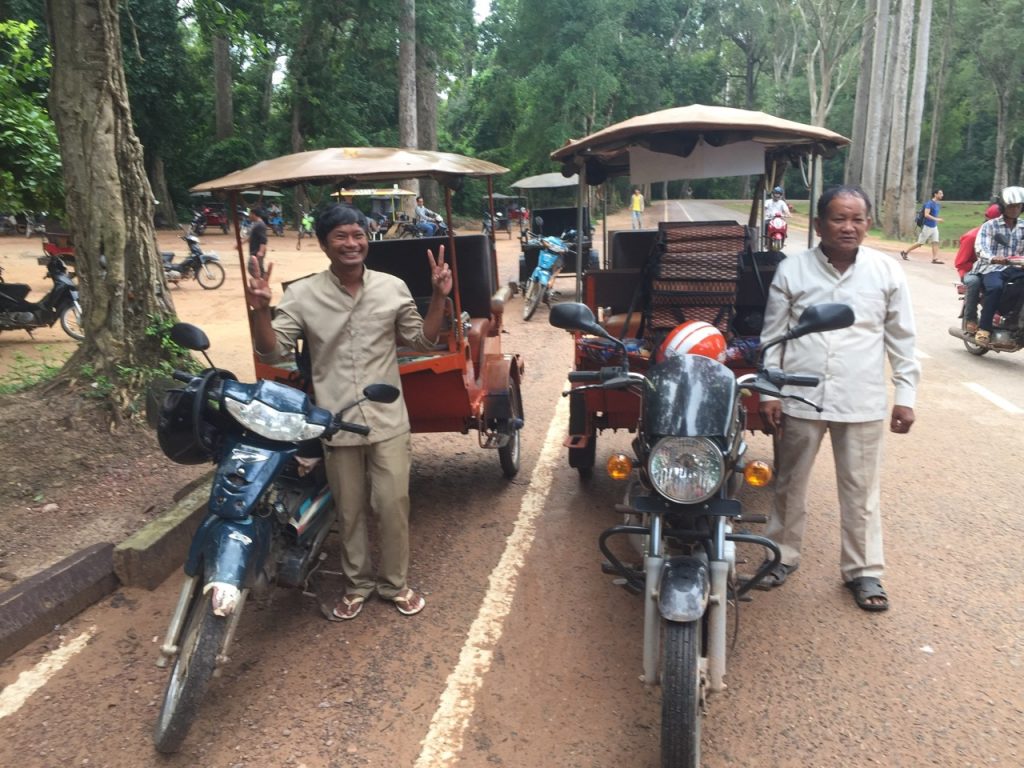 Exploring the ancient city of Angkor in Cambodia by tuk tuk