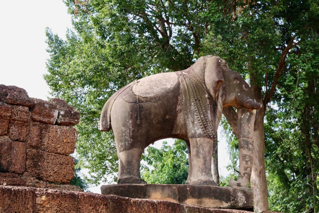 An elephant guarding Eastern Mebon, a temple in the ancient city of Angkor