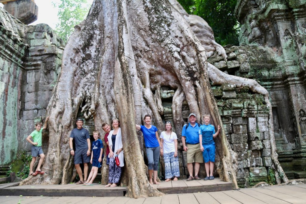 Ta Prohm in the ancient city of Angkor in Cambodia - trees growing through the walls!