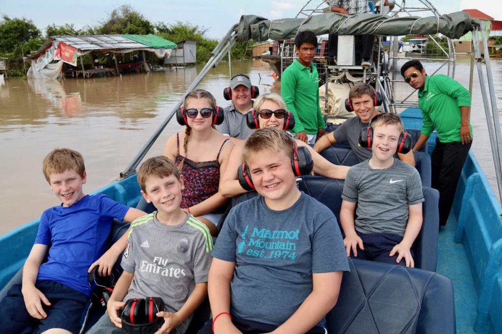 Air-boating on Tonle Sap Lake in Cambodia