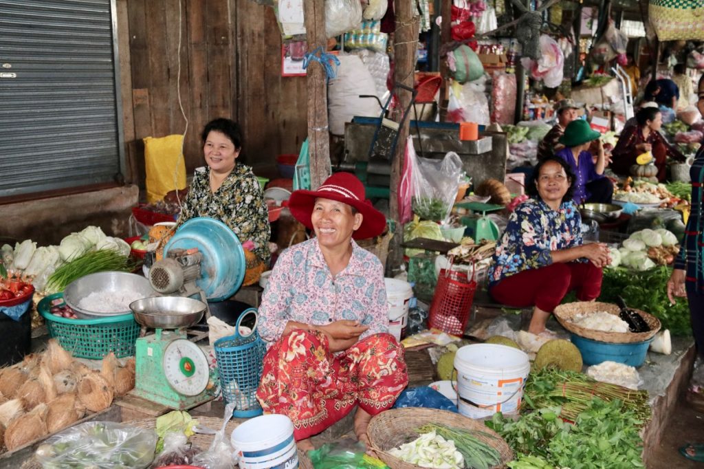 A local Cambodian market