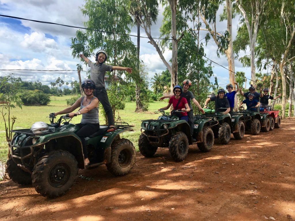 Quad biking in the Cambodian countryside around Siem Reap