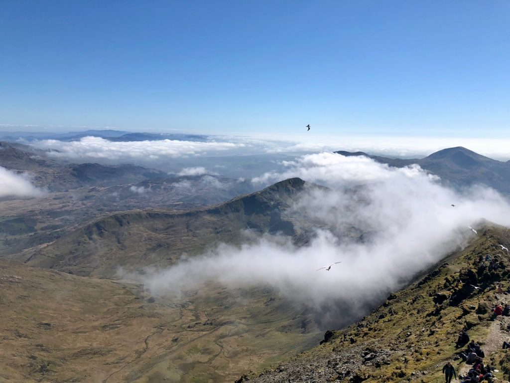 The view from the top of Snowdon