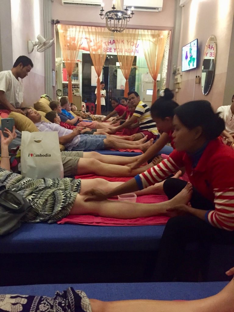Getting a massage in Siem Reap in Cambodia