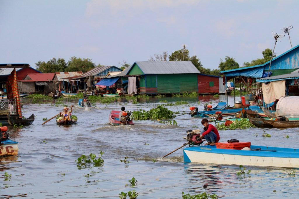 Exploring Tonle Sap Lake in Cambodia by airboat