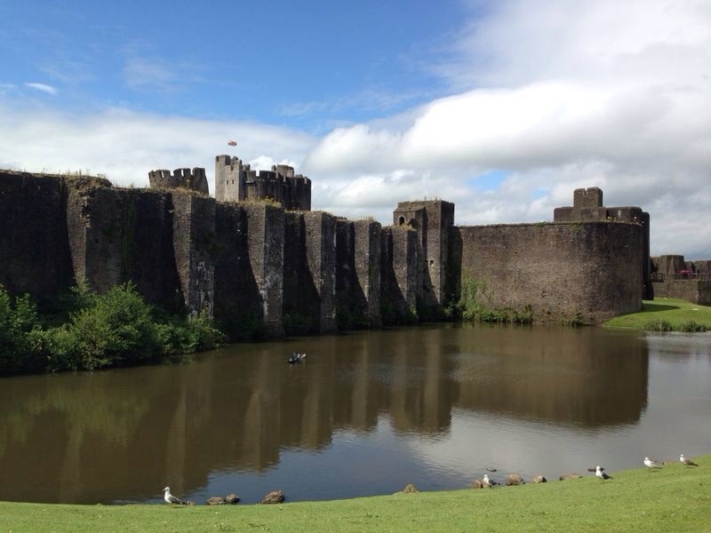 Caerphilly Castle in Wales