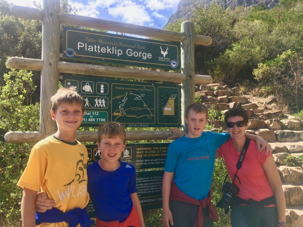 The start of the Platteklip Gorge hike in Cape Town