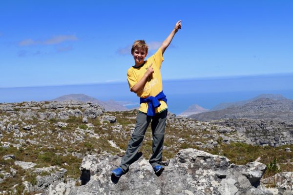 On the top of Table Mountain in Cape Town