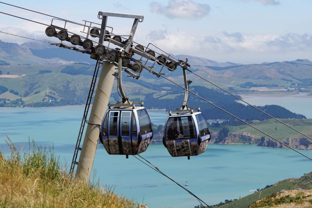 Riding the Christchurch Gondola in New Zealand