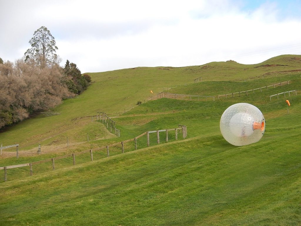 Zorbing in New Zealand