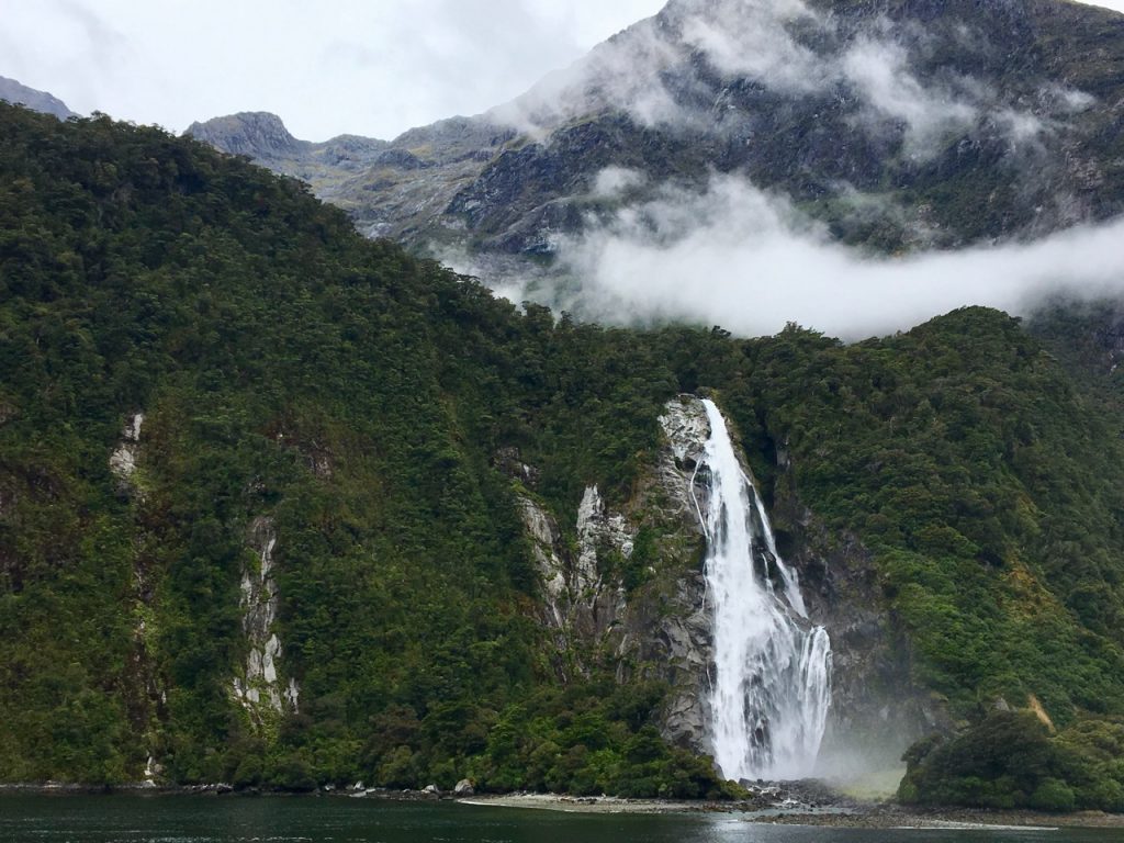The waterfalls of Milford Sound
