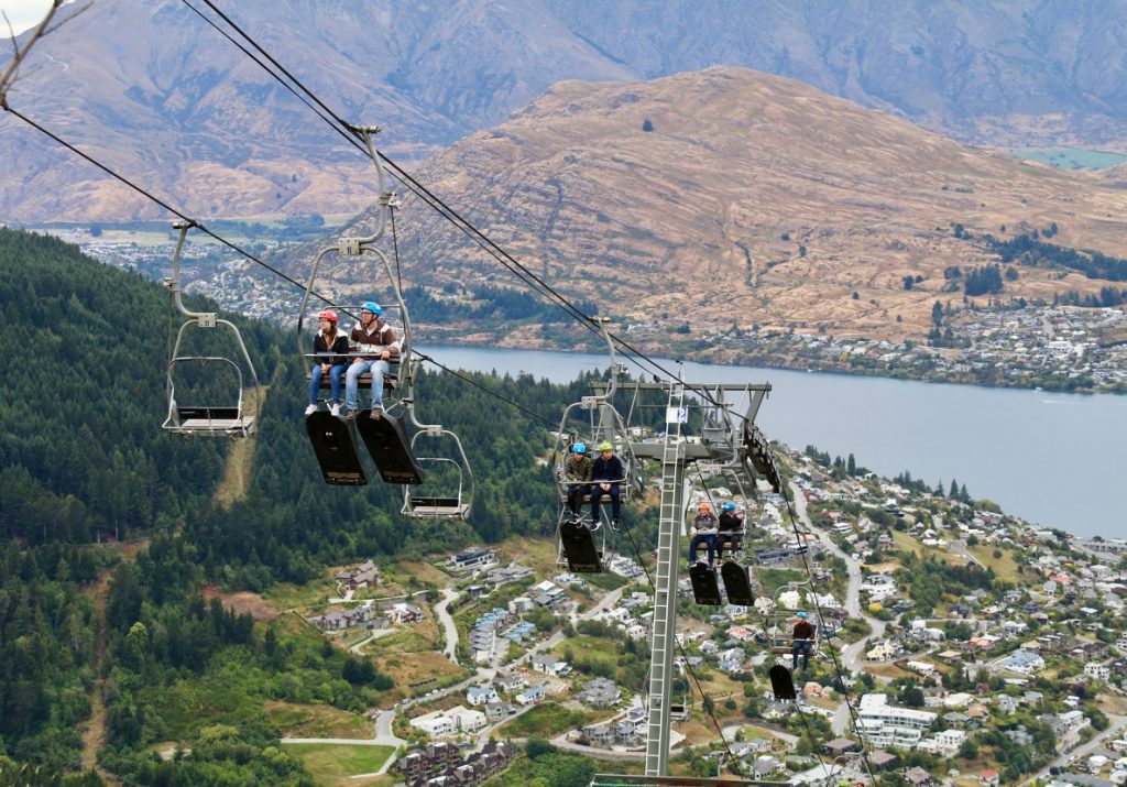 The chairlift to the luge in Queenstown New Zealand