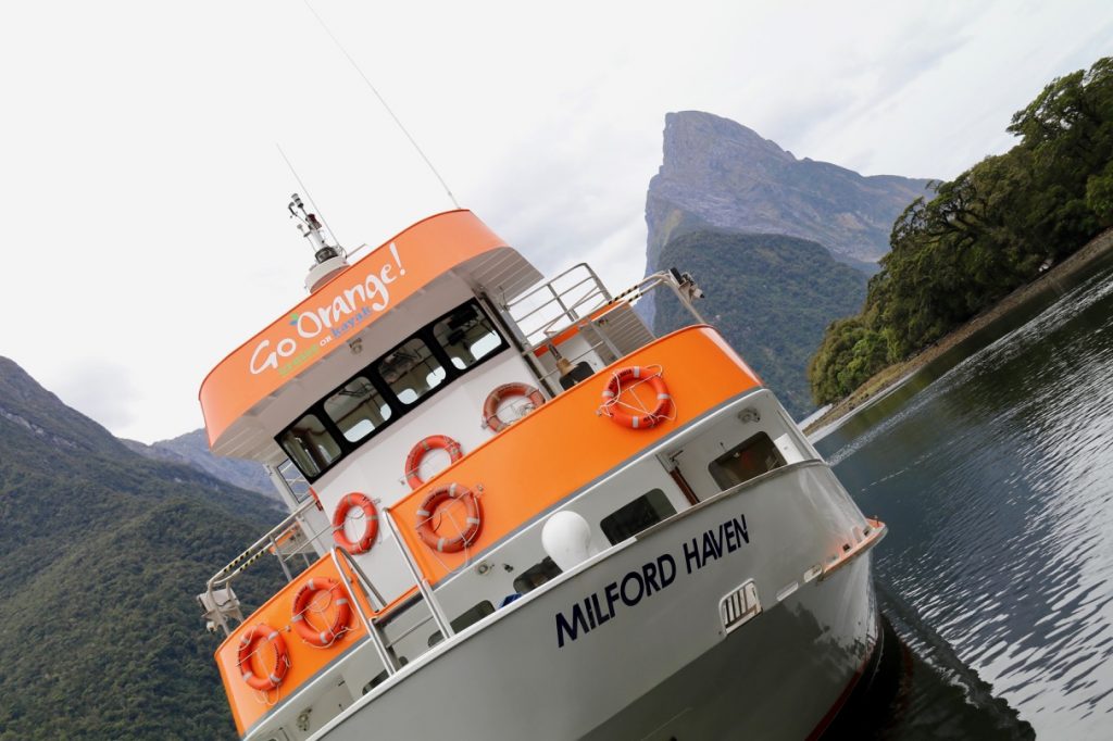 Go Orange cruise on Milford Sound